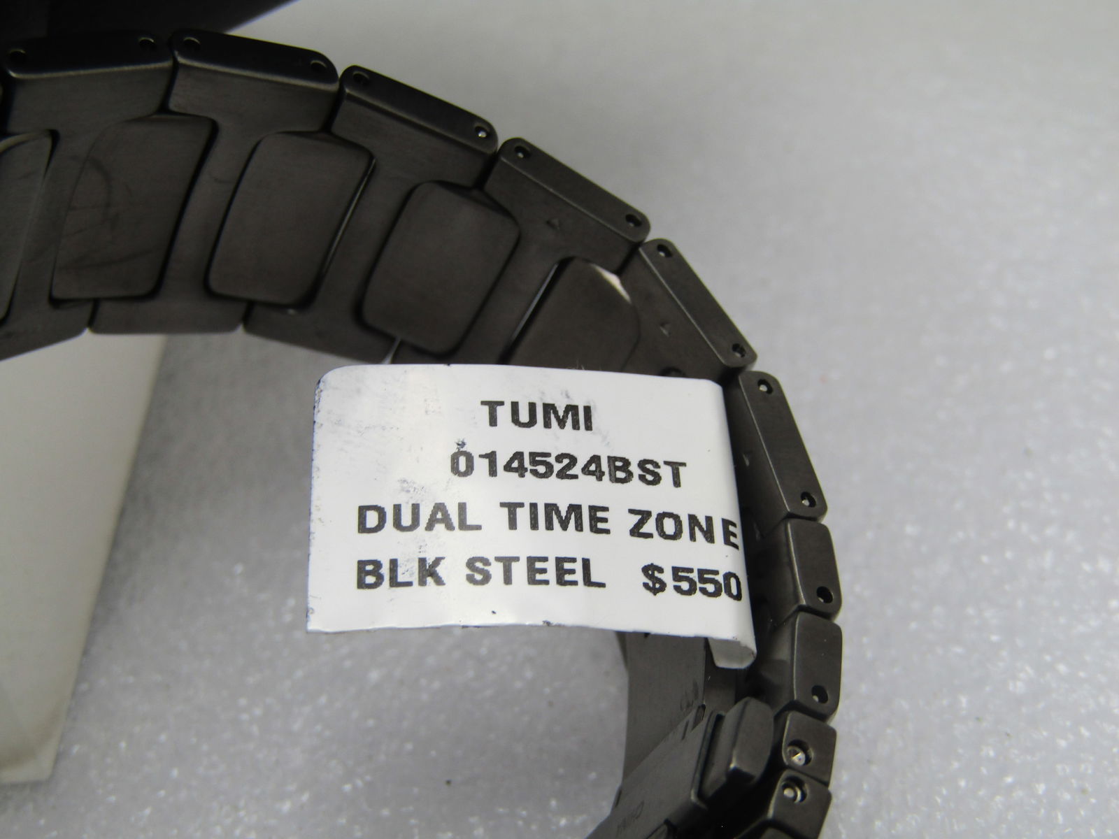 Men's TUMI Black Steel Watch, Case and Booklet Included - 4