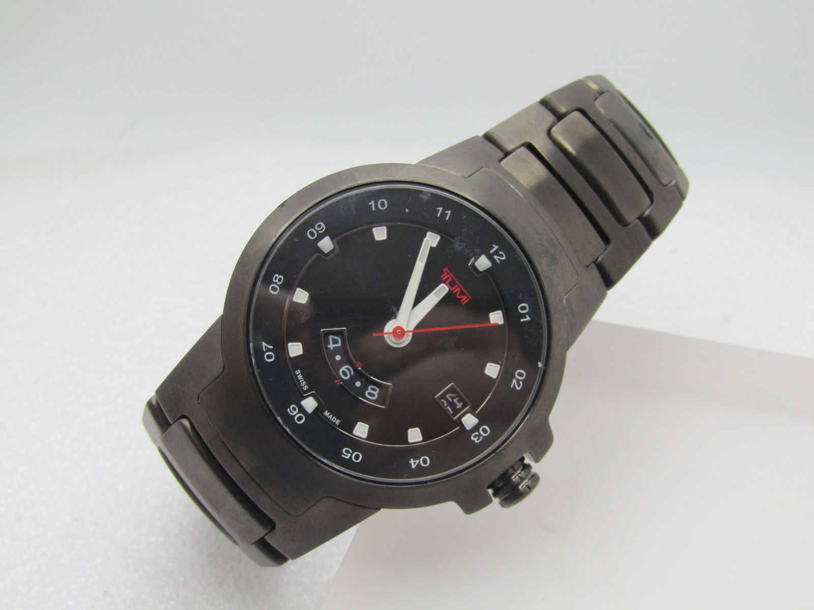 Men's TUMI Black Steel Watch, Case and Booklet Included - 5