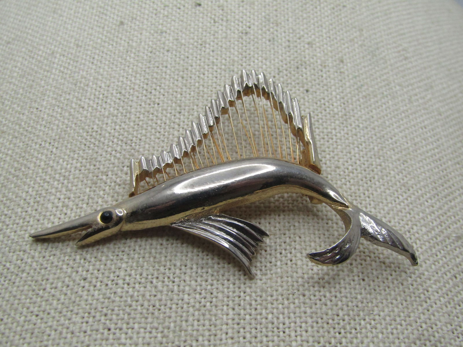 Vintage Sailfish Brooch, 1960's-1970's, 2.5" by 1.5" (1 of 5)
