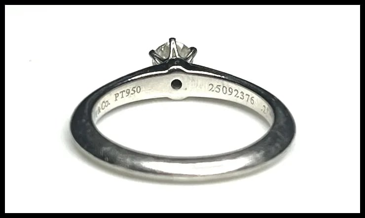 Estate The Tiffany Classic Setting Tiffany & Co. Engagement Ring in Platinum - 11