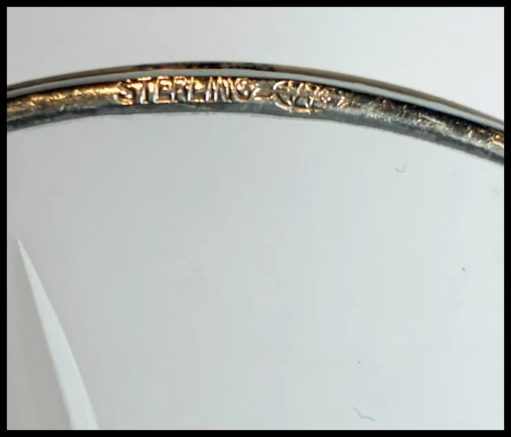 Vintage Sterling Silver Caddy and Mounted Cut Glass Bottom Coaster Set of Six - 7