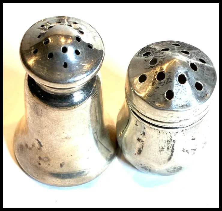 Lot of Vintage Sterling Silver Salt and Pepper Table Shakers - 4