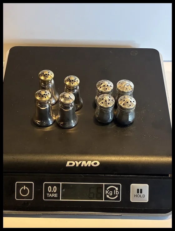 Lot of Vintage Sterling Silver Salt and Pepper Table Shakers - 9