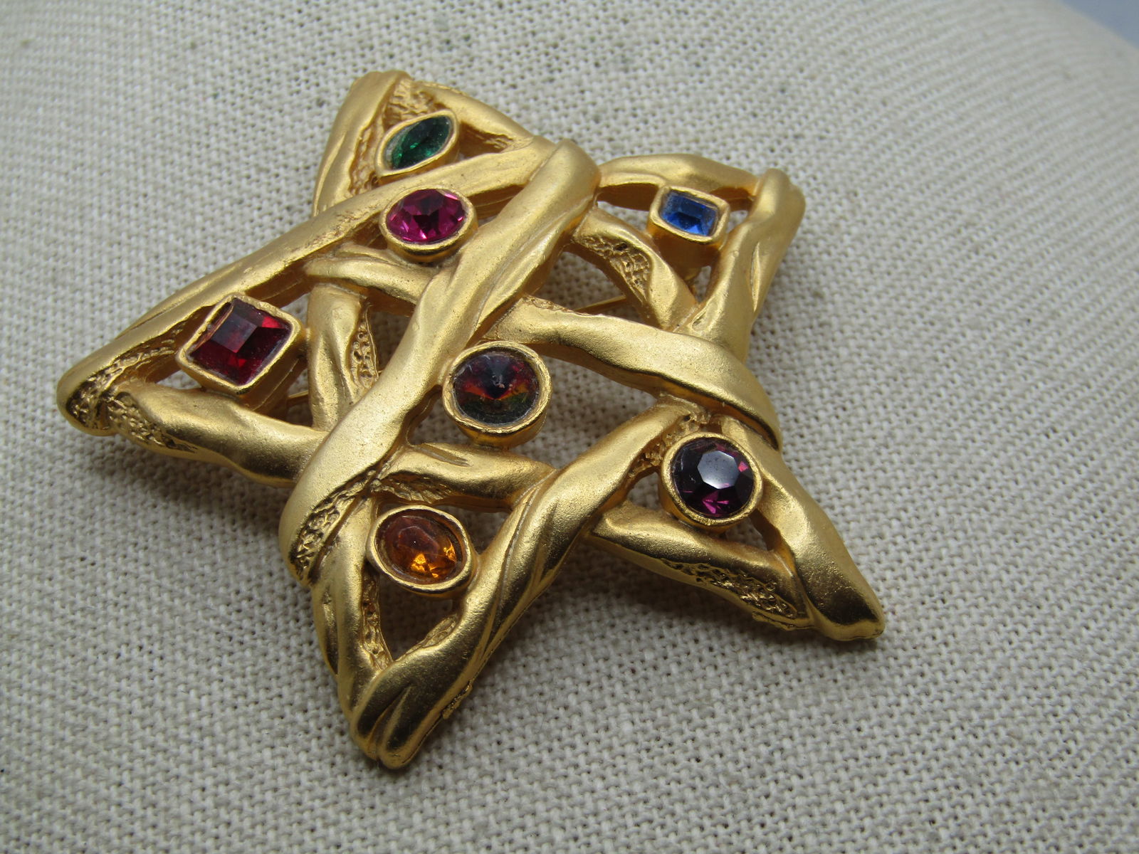 Vintage Large Star & Rhinestone Brooch, 1980's-1990's (1 of 6)