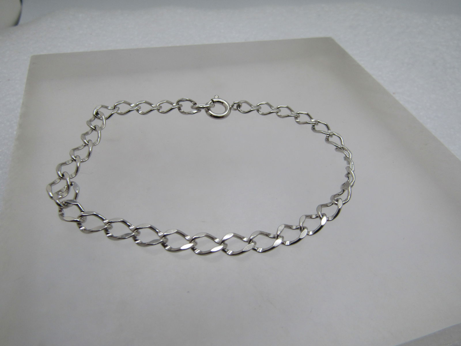 Vintage Charm Bracelet, 7", 4mm wide, 1970's-1980's (1 of 6)