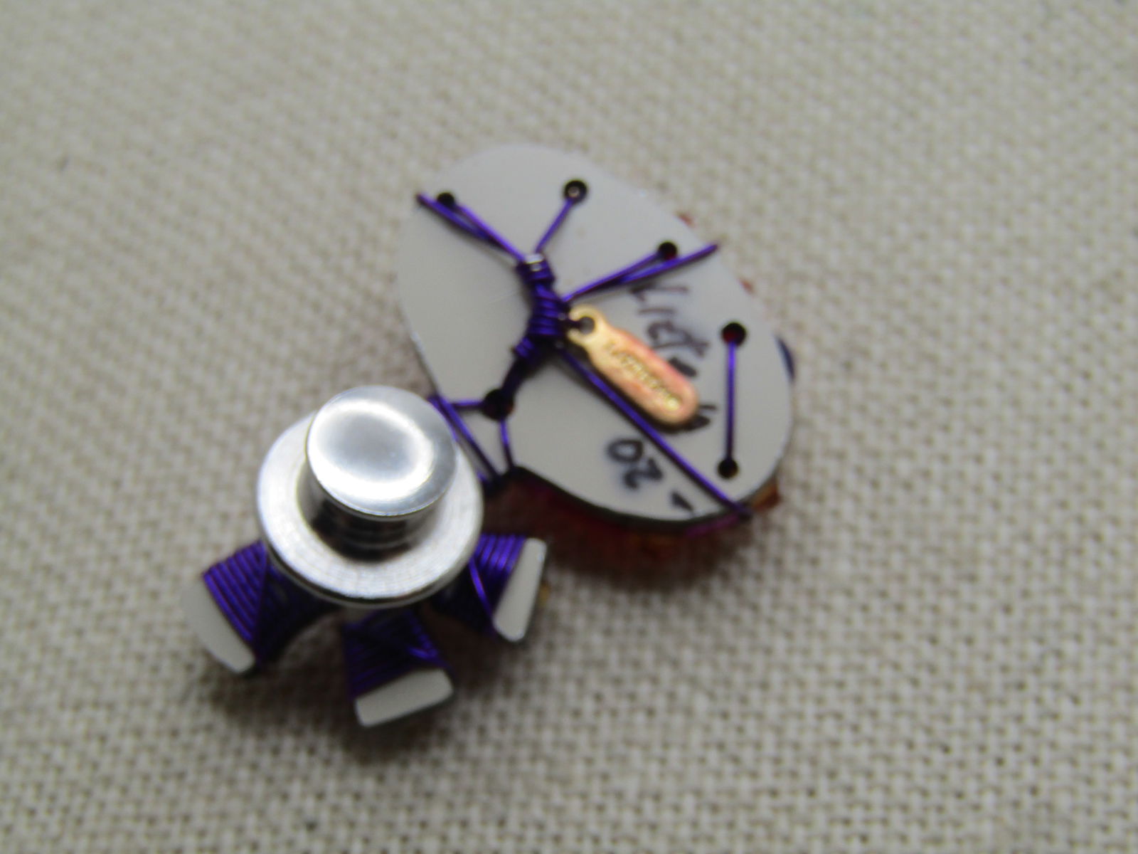 Liztech Mod Key Tack Pin, Orange/Purple/Red - 3