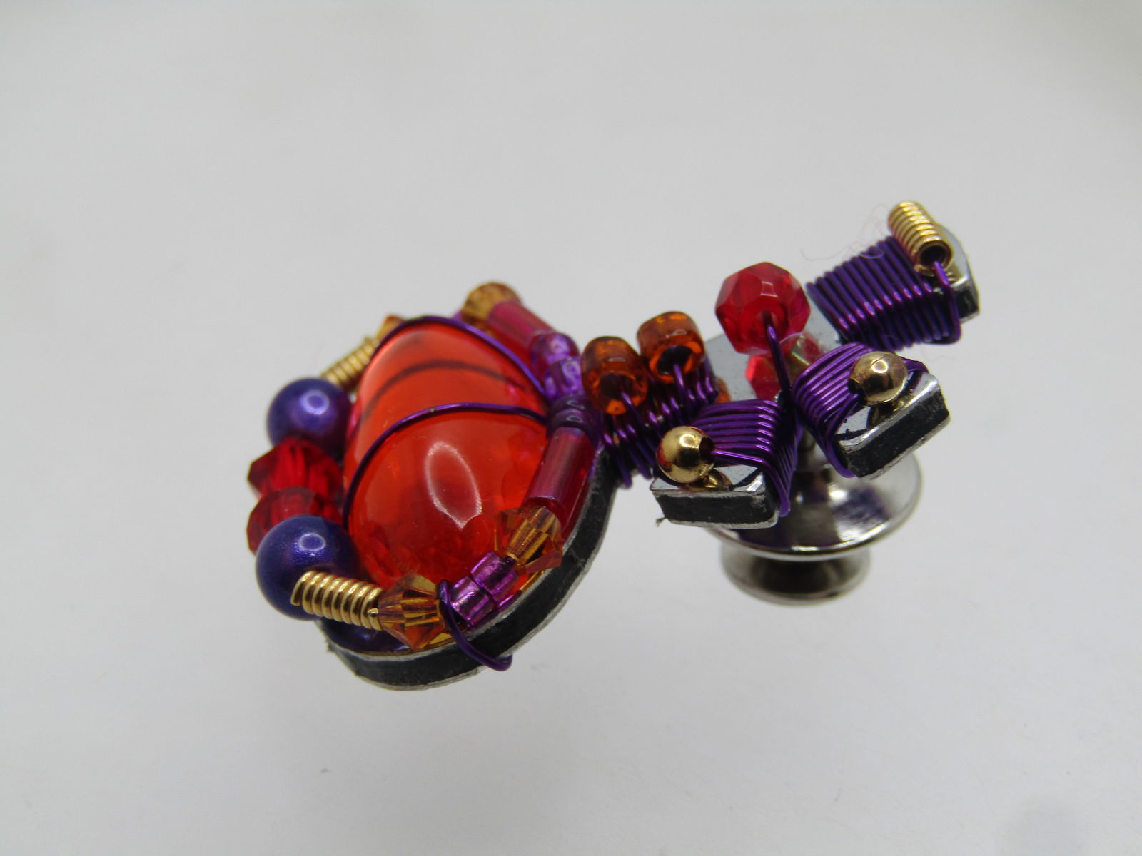 Liztech Mod Key Tack Pin, Orange/Purple/Red - 5