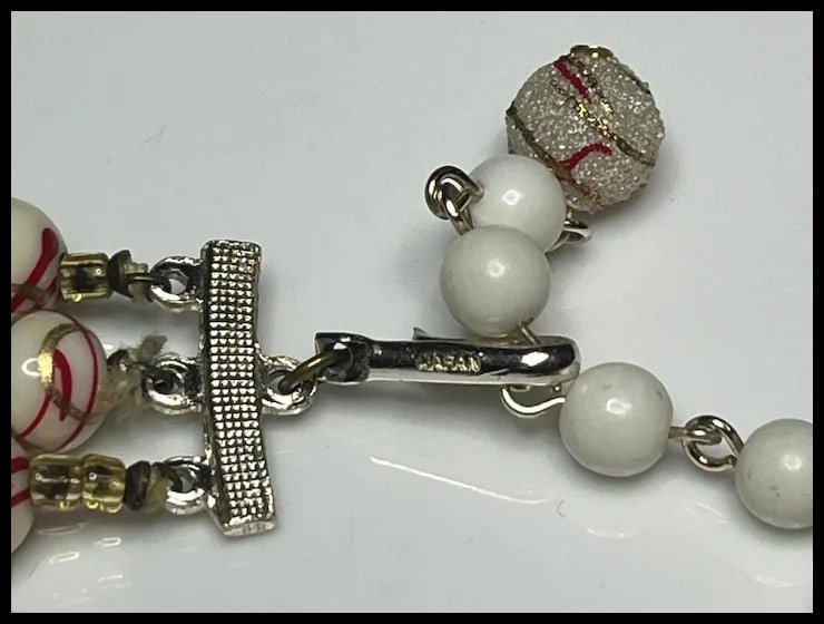 Vintage Japan Three Strand Necklace - 6