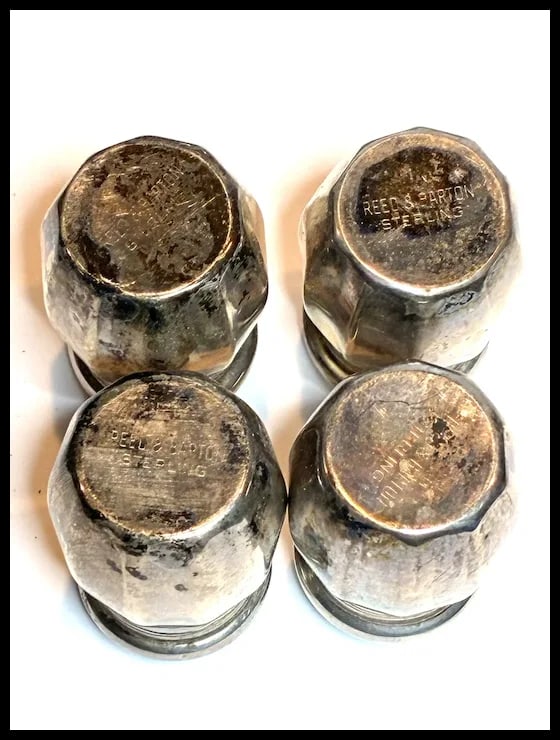 Vintage Reed & Barton Sterling Silver Mini Salt & Pepper Shakers - 4