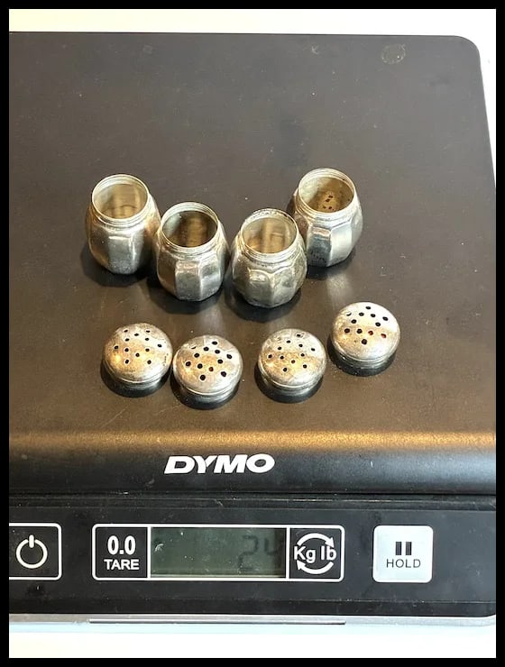 Vintage Reed & Barton Sterling Silver Mini Salt & Pepper Shakers - 5