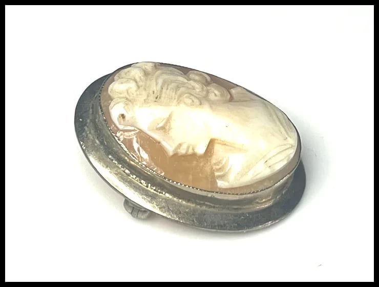 Vintage AMCO 14k GF Cameo Brooch/ Pendant - 3