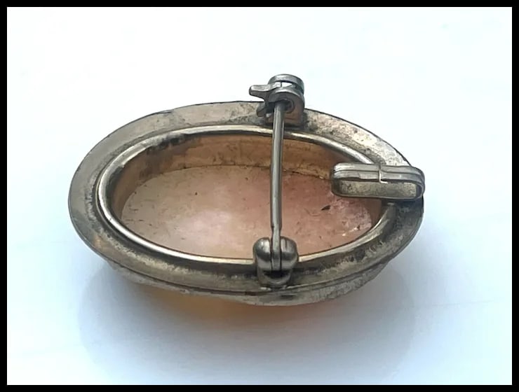 Vintage AMCO 14k GF Cameo Brooch/ Pendant - 5