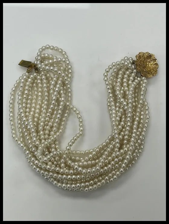 Vintage Multi Strand Bracelet and Statement Earring Set - 3