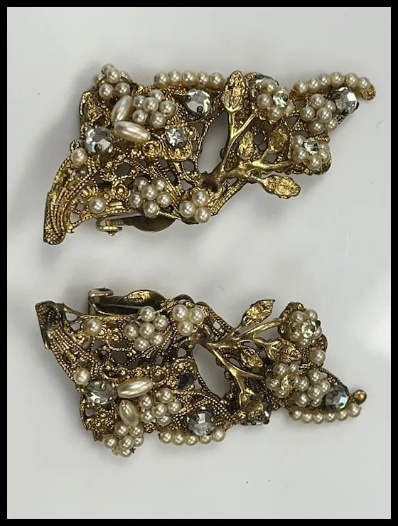 Vintage Multi Strand Bracelet and Statement Earring Set - 7