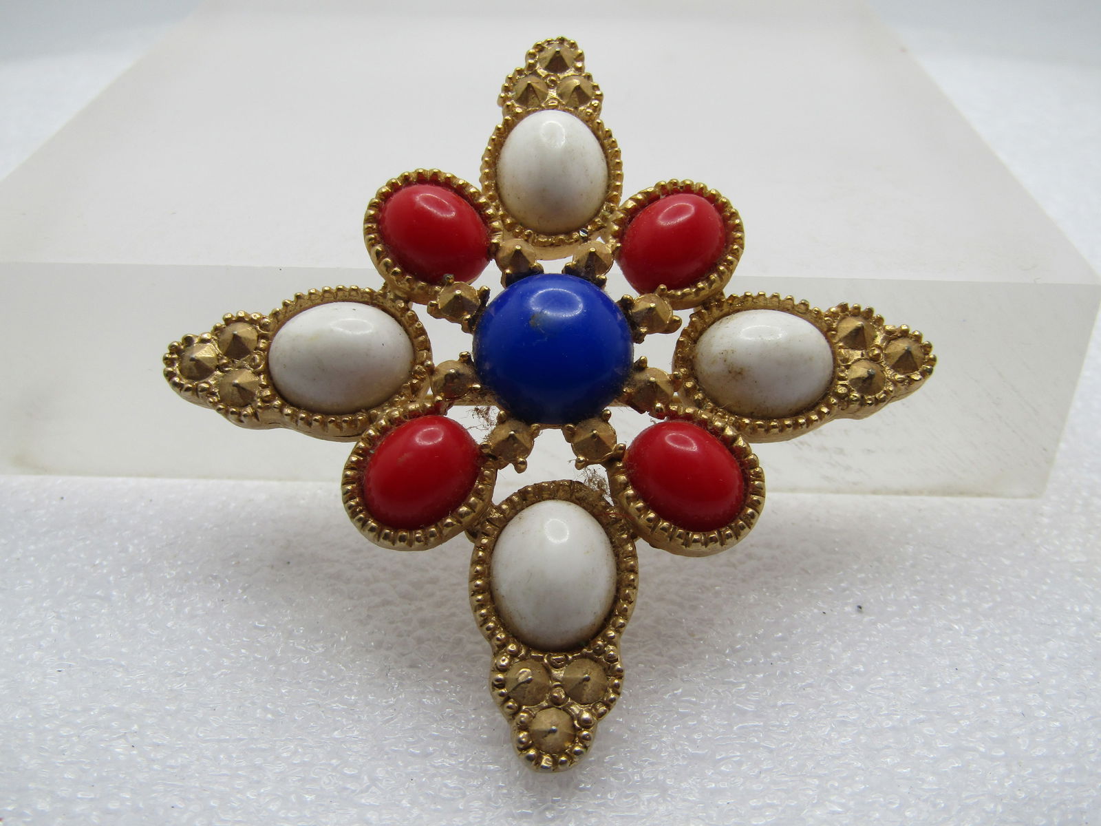 Vintage Red, White, & Blue Brooch, Sarah Coventry, 1960's-1970's (1 of 6)