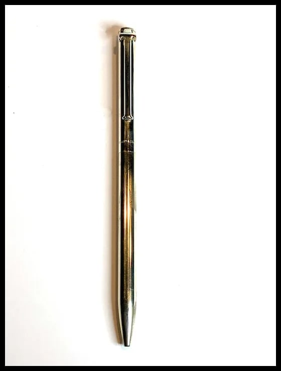 Estate Tiffany & Co Sterling Silver T Clip Ballpoint Pen - 2