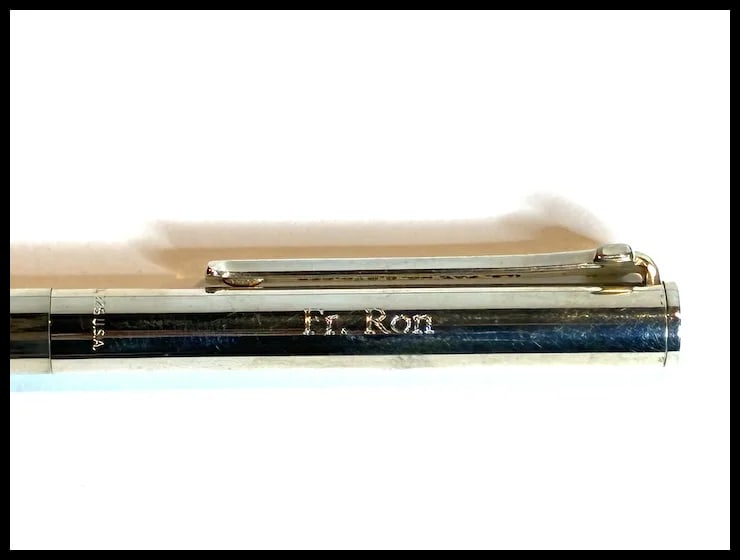 Estate Tiffany & Co Sterling Silver T Clip Ballpoint Pen - 6