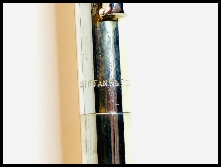 Estate Tiffany & Co Sterling Silver T Clip Ballpoint Pen - 7