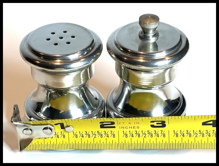 Vintage Raimond Pewter Salt Shaker and Pepper Grinder Made in ITALY - 5