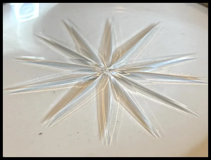 Mid Century Modernist Set of 11 Sterling Silver Rimmed Cut Glass Coasters - 6