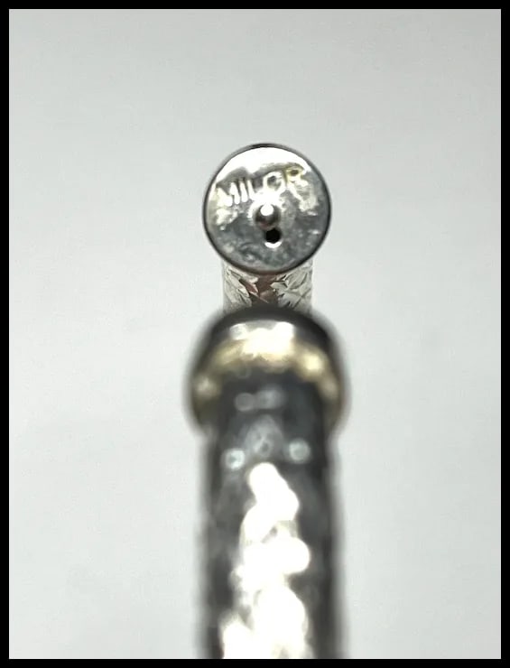 Estate Diamond Pattern Sterling Silver MILOR Italy Bangle Bracelet - 8