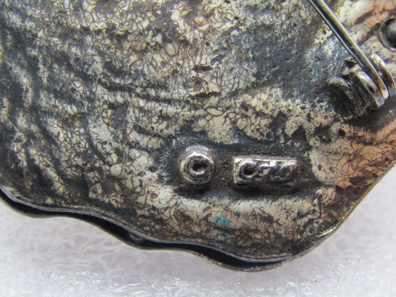 Vintage Coro Abstract/Brutalist Brooch, 1960's Sterling or Plated & Enameled - 5