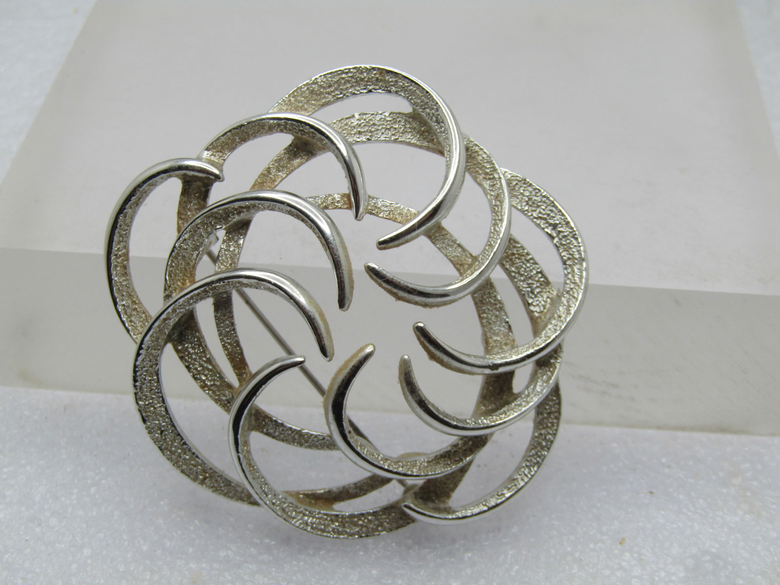 Vintage Curved Spiral Brooch, Sarah Coventry, 1960's-1970's, 2" (1 of 7)