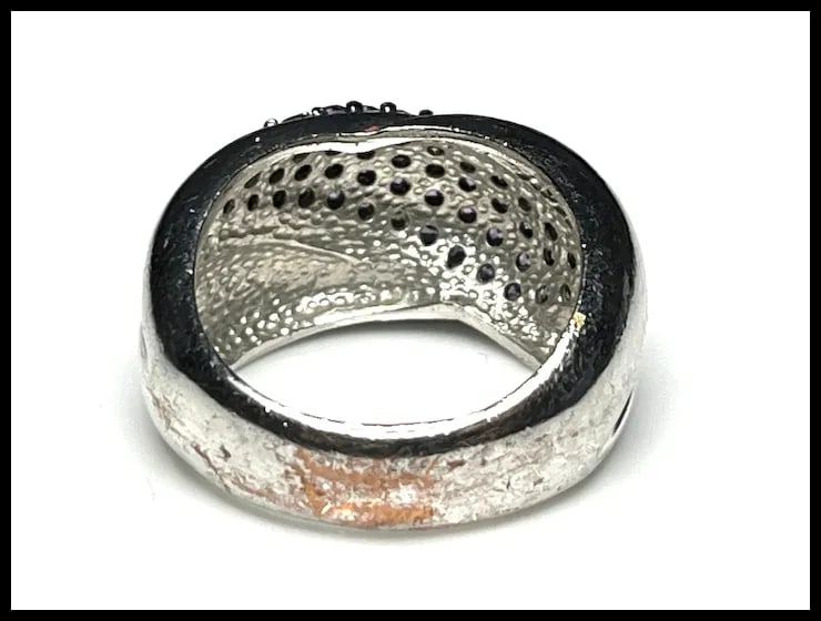 Estate Purple Pave Costume Statement Ring - 5