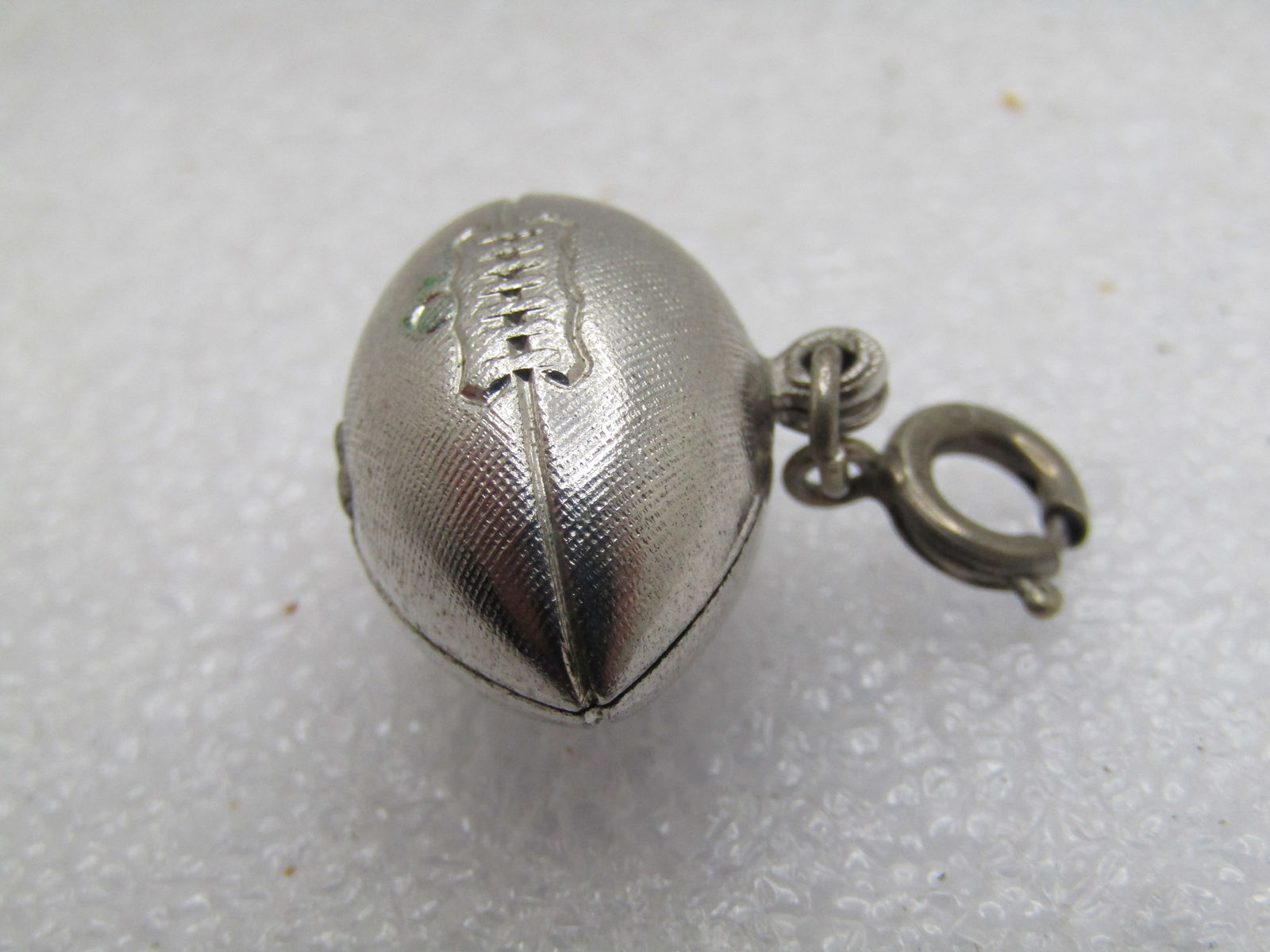 Vintage Monet Football Charm/Pendant, 1960's, Spring Ring - 4