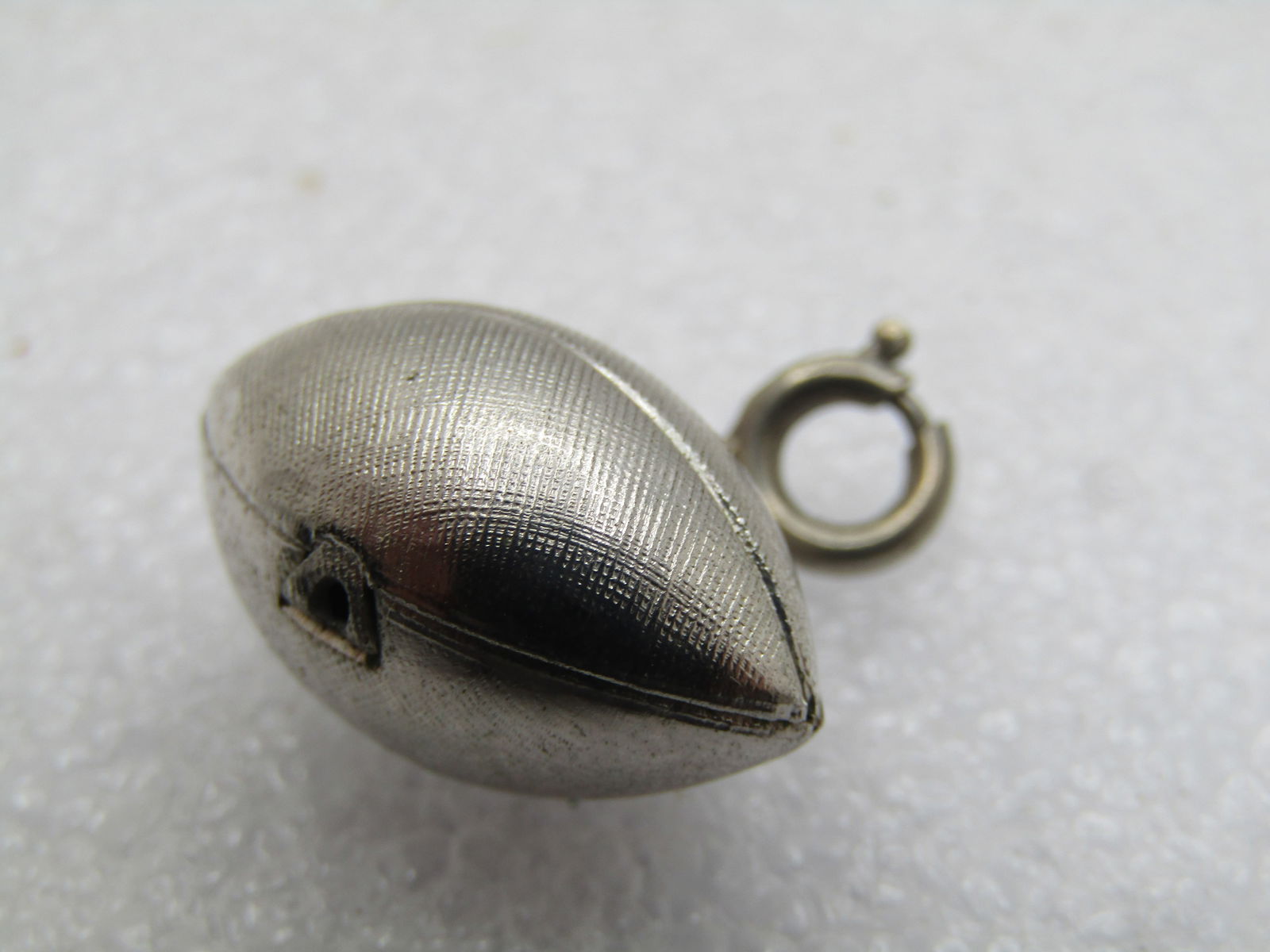 Vintage Monet Football Charm/Pendant, 1960's, Spring Ring - 5