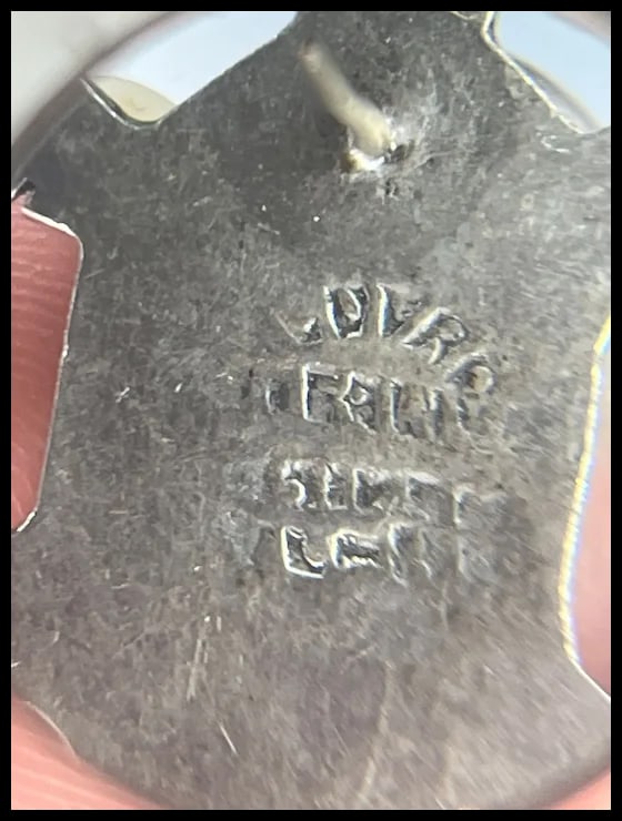 Vintage Sterling Silver Malachite Turtle Earrings - 6