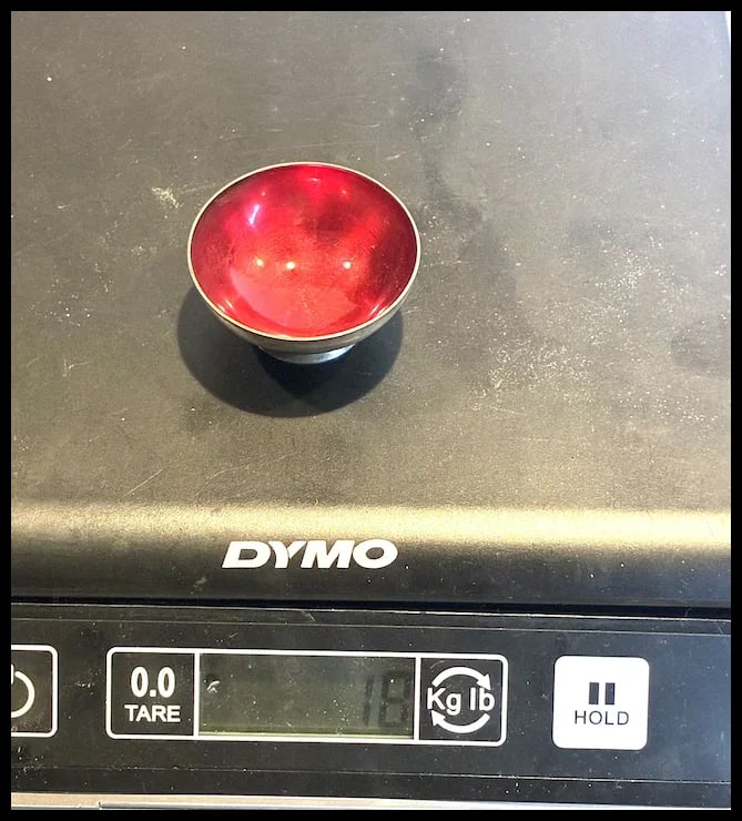 Mid Century Modernist Small Silver Red Enamel Meka Denmark Bowl - 8