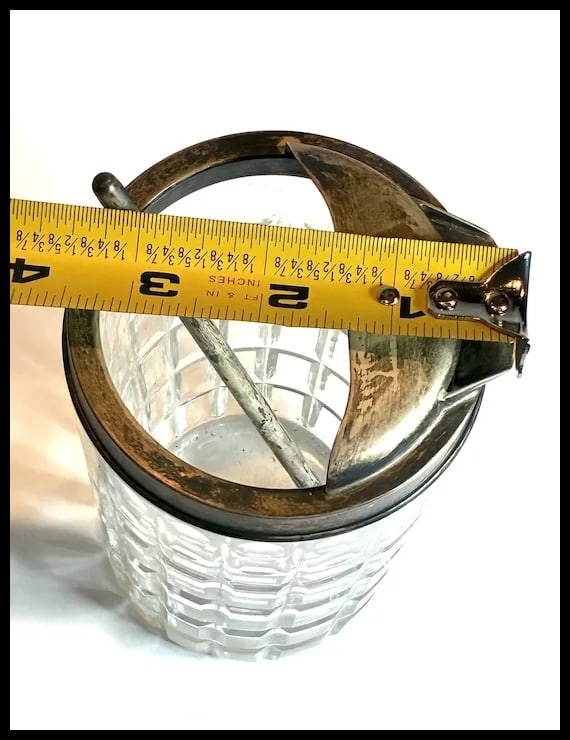 Antique Hawkes Cut Glass and Sterling Silver Cocktail Martini Pitcher with Matching Sterling Silver - 10