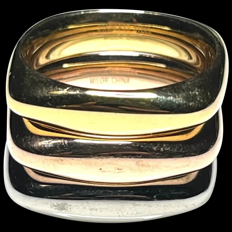 Estate Tri-Color Stackable Ring Set (1 of 6)