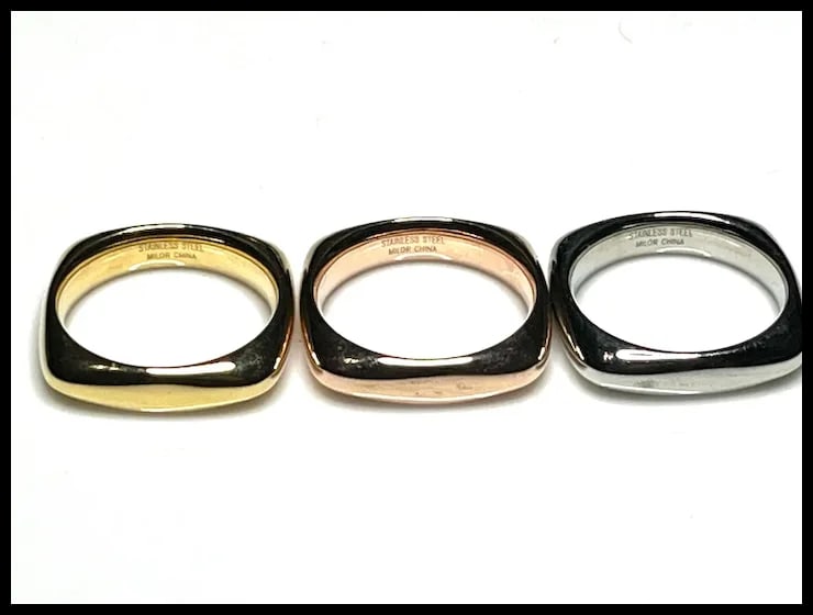 Estate Tri-Color Stackable Ring Set - 5