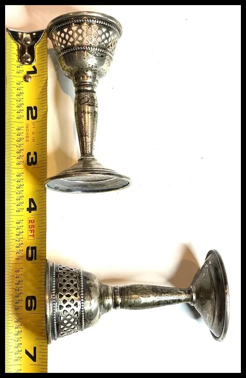 Set of Four Vintage Sterling Silver Cordial Glasses - 7