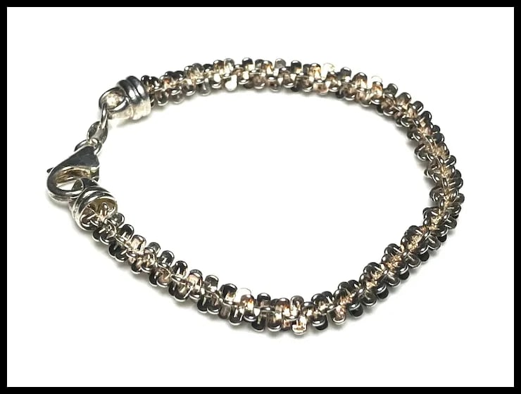 Estate Fancy Tinsel MILOR Sterling Silver Italy Bracelet - 4