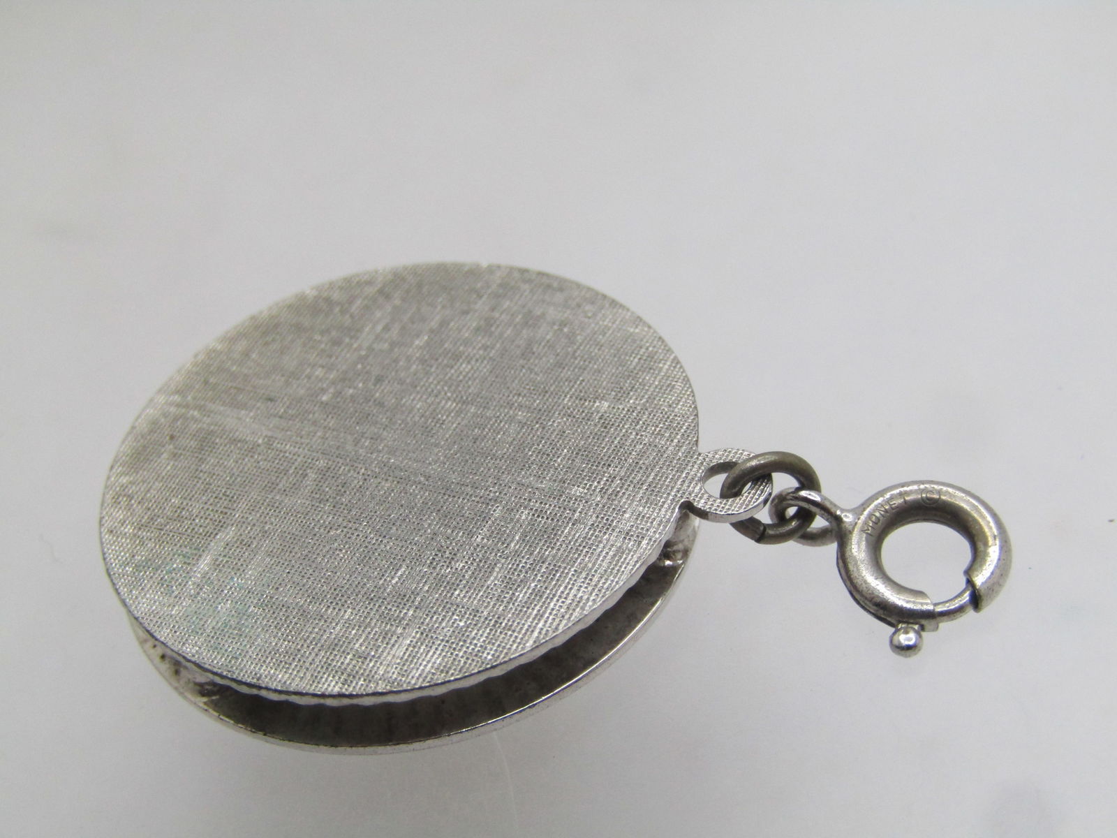 Vintage Monet To Mother With Love Orchid Charm/Pendant, 1960's, Rhinestones - 5