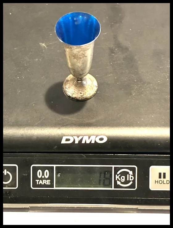 Gorham Sterling SIlver Enameled Cordial Glasses -Red and Blue - 12