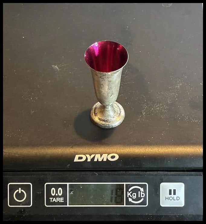 Gorham Sterling SIlver Enameled Cordial Glasses -Red and Blue - 13