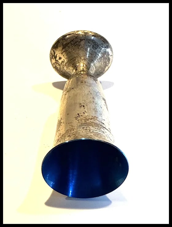 Gorham Sterling SIlver Enameled Cordial Glasses -Red and Blue - 6