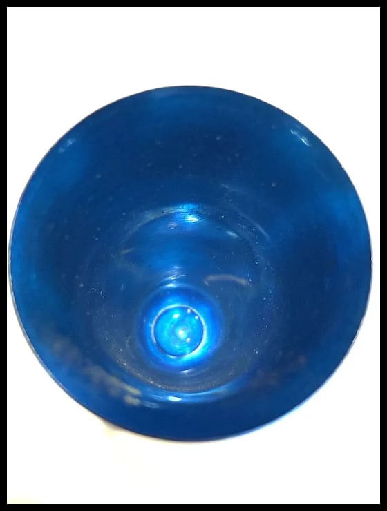 Gorham Sterling SIlver Enameled Cordial Glasses -Red and Blue - 7