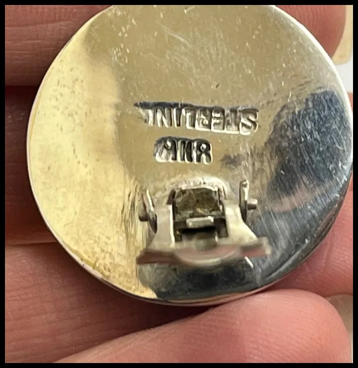 Vintage Mabe Blister Pearl in Shell Sterling Silver Clip-on Earrings - 7