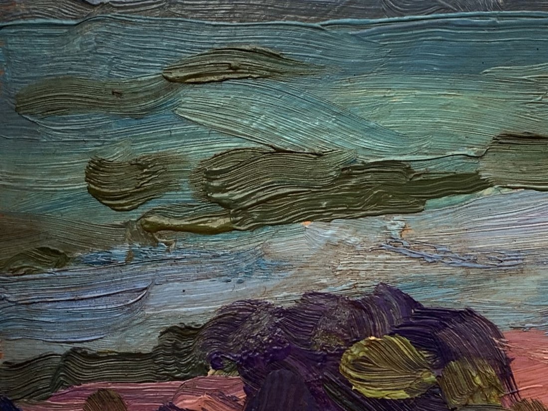 Oil painting Where the sky meets the earth Unknown artist - 4