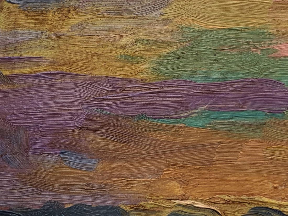 Oil painting Where the sky meets the earth Unknown artist - 5