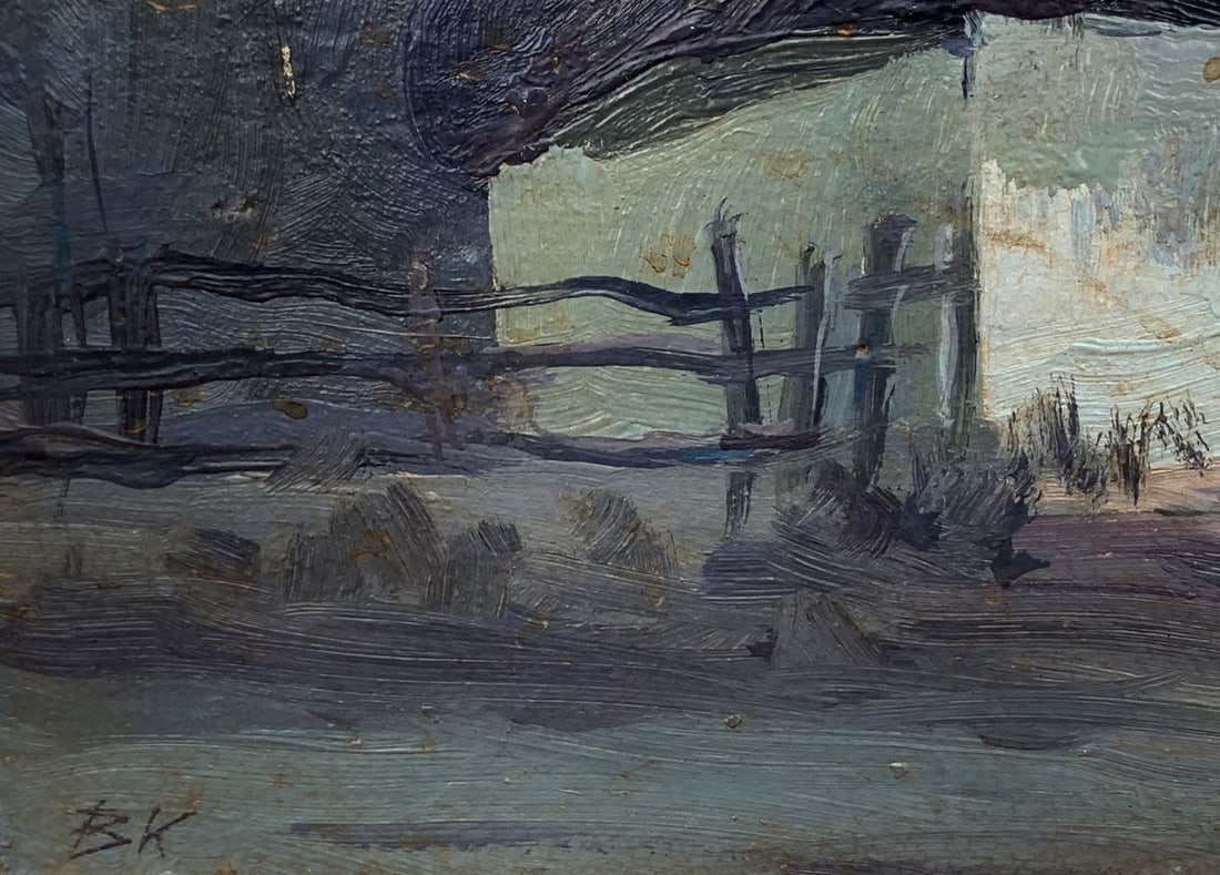 Oil painting Hut under the straw Unknown artist - 2