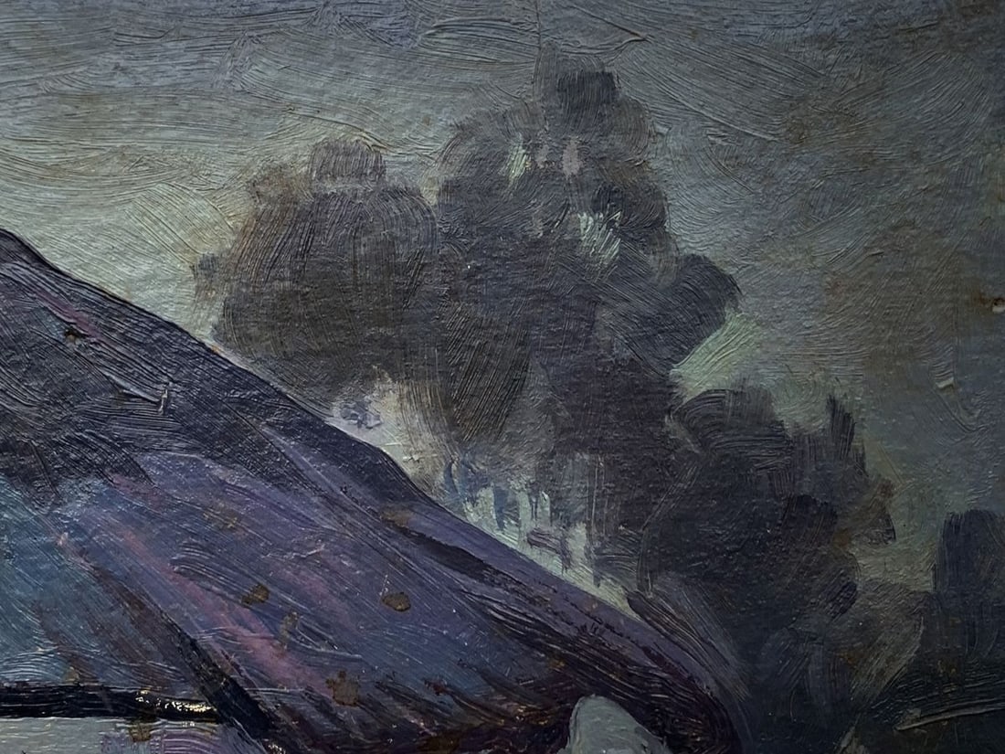 Oil painting Hut under the straw Unknown artist - 7