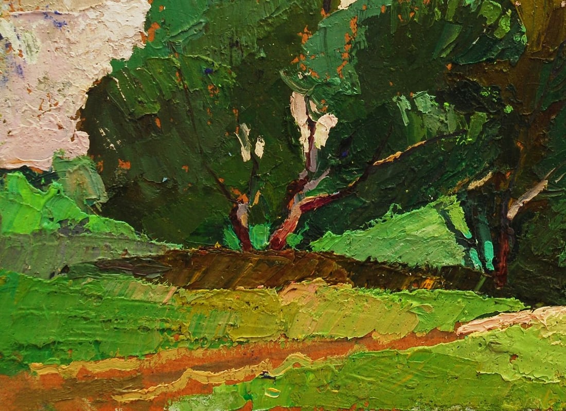 Oil painting Play of light in branches Egor Shvachunov - 4