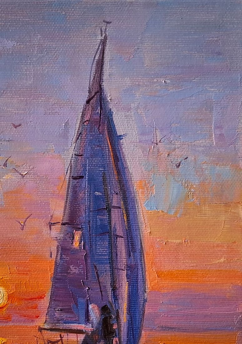 Oil painting Evening at sea Pereta Vyacheslav - 3