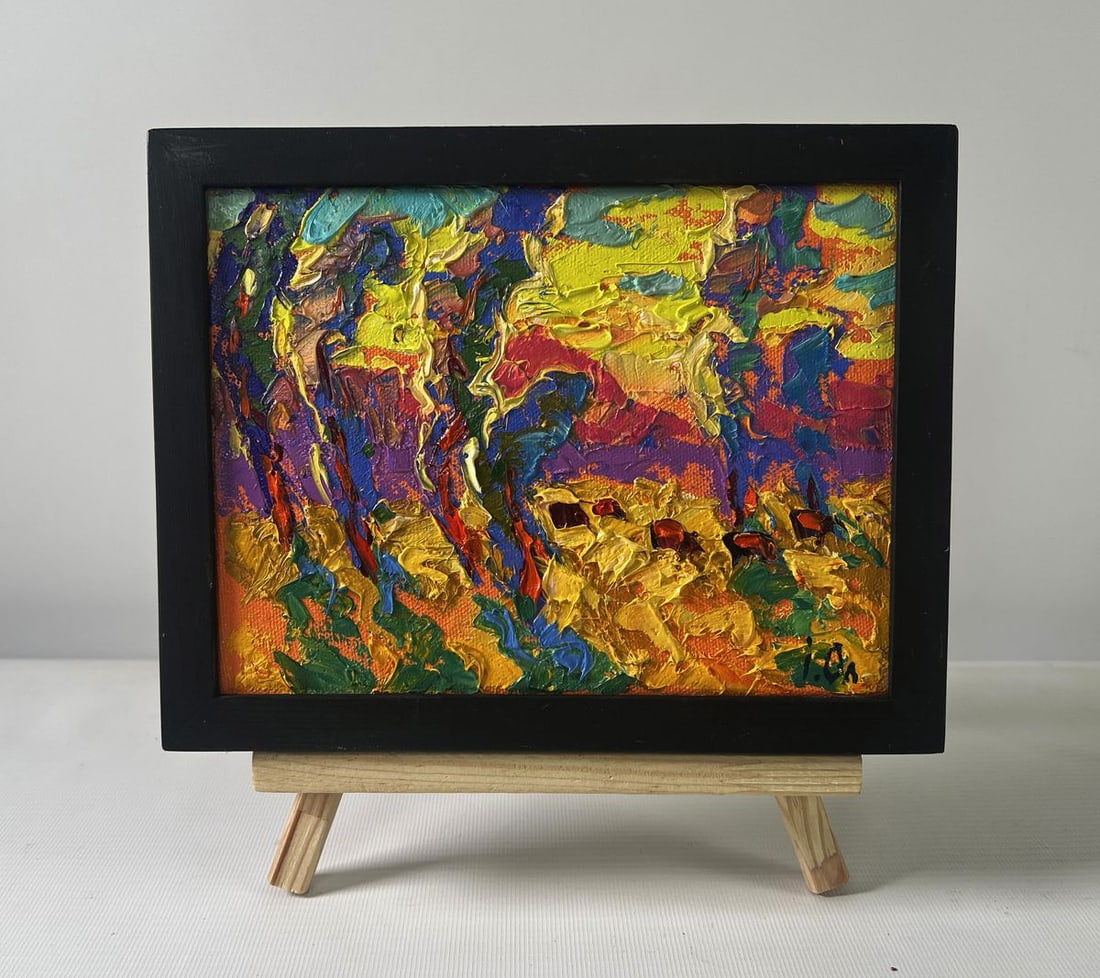 Oil painting Silence settles on the field and sky Oleksiy Ivanyuk - 2